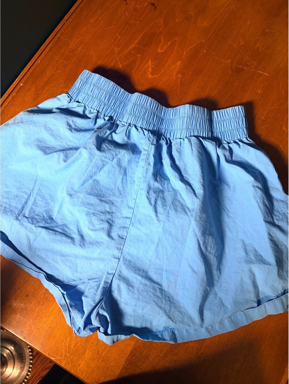 White Fox Boutique Blue Button-Down Shirt & Shorts Matching Set 100% Cotton - Picture 2 of 9